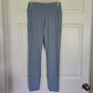 NWT VS PINK M light blue High Waist full length cotton leggings